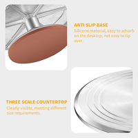 Support à gâteau rotatif rond en alliage d'aluminium WeVi avec plateau tournant en acier inoxydable pour savon et gâteaux