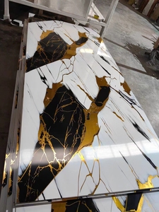 Panneaux muraux modernes UV <span class=keywords><strong>marbre</strong></span> plastique PVC pour salle de bain Panneaux muraux et plaques moussantes Plafonds Feuille de miroir en acrylique - Product Image 6