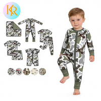 Pyjama grenouillère pour nouveau-né Kerui, combinaison personnalisée pour bébé, pyjama à fermeture éclair avec pieds couverts, pyjama en bambou à fermeture éclair pour tout-petit