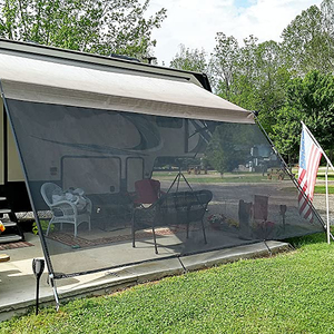 LIYUAN RV Toldo Parasol Pantalla de malla negra Parasol <span class=keywords><strong>Bloqueador</strong></span> UV Kits completos - Product Image 2