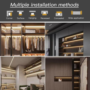 Perfiles de Aluminio Empotrados para Tiras LED, Cubierta Blanca en Forma de U, Difusor Adecuado para Canal de Carcasa de Tiras de Luz LED - Product Image 2
