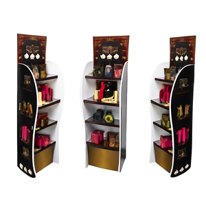 Popolare CYJ espositore in cartone completamente personalizzabile e supporto da pavimento in carta ondulata cremagliera per olio essenziale - Product Image 1