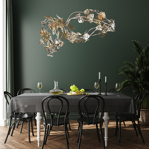 Luxury Designer LED Hotel Pendant Light Customized Creative Art Irregular Flower Shape Chandelier - Product Image 2