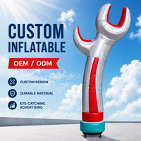 Clé à molette gonflable personnalisée pour publicité, promotion industrielle, événement extérieur, OEM, ODM, logo, couleur, taille, impression personnalisée X