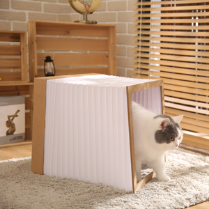 Vente en gros : Maison-griffoir moderne en carton ondulé pour <span class=keywords><strong>chat</strong></span>, tunnel-lit multifonctionnel - Product Image 2