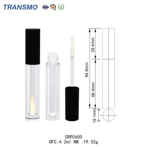Conteneur de gloss à lèvres de 4 ml, couleur noire, prix raisonnable, tube en plastique, emballage cosmétique, flacon à lèvres, gloss à lèvres, marque privée - Product Image 2