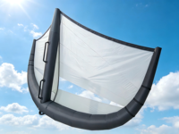 Alas de Wingfoil Inflables de Dacrón de Alta Tenacidad, 6m 372*232mm, Verde Grisáceo, para Deportes Acuáticos, Hydrofoil, Kite Surf