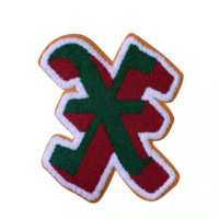 Patch brodé 3D personnalisé en sergé avec lettres et étoiles, couleurs et taille sur mesure, badges thermocollants en forme de cœur, patchs brodés en chenille