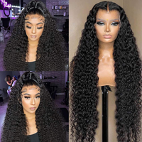Perruque Frontale en Dentelle HD Suisse Sans Colle de Cheveux Humains Vierges Brésiliens Remy Ondulés pour Femmes Noires