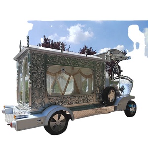 รถม้าแก้วสีเงินแบบมีฝาปิดสุดหรูรถม้าสำหรับงานศพแบบไนจีเรีย - Product Image 6