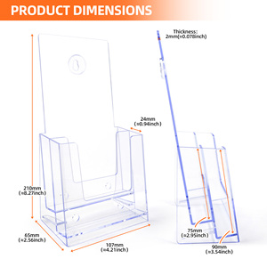 מסך כרטיס בעל עלון ברור קריסטל לעמוד A4 a5 משולב ספרות - Product Image 2