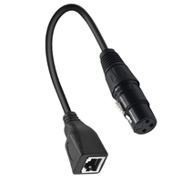 Câble audio d'extension RJ45 XLR 3 broches femelle-femelle, gaine PVC, conducteur en cuivre sans oxygène, blindage feuille, signal équilibré