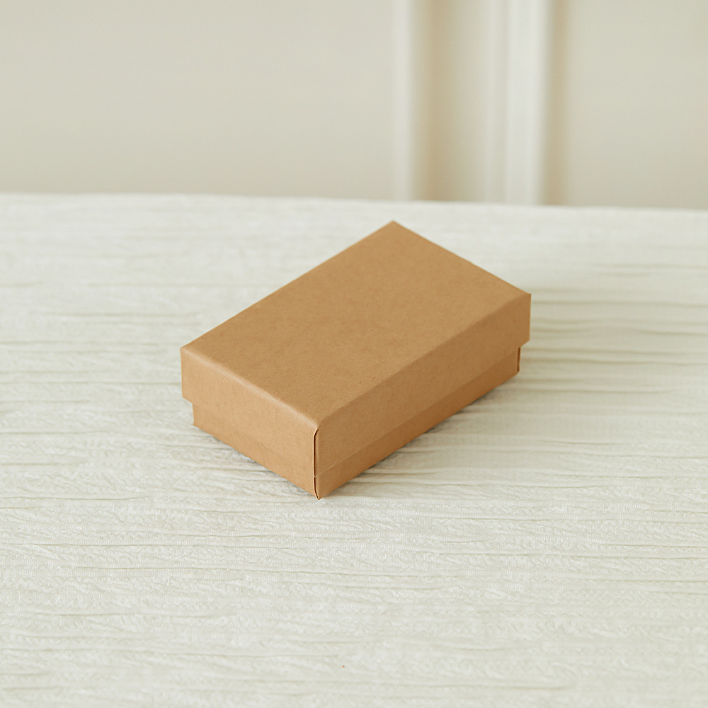 Marron [Boîte à boucles d'oreilles 5 x 8 x 2,8 cm avec mousse]