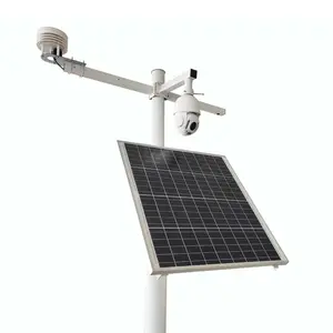 Construction Site 12v Pole Mounted Industrial Solar System Kit All In 1 60w30ah DC Output Solar Power System
