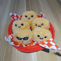 Offre Spéciale : Ensemble de 5 Peluches Poulet Nuggets d'Émotionnel Soutien, Jouets en Peluche Alimentaires Mignons, Panier Cadeau Amusant Anti-Stress Unisexe 14 PP