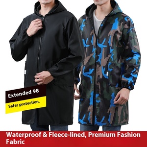 Coverall kerja panjang uniseks, perlindungan tenaga kerja bersertifikasi CE tanpa kelim, katun bulu domba tambahan minyak tahan air - Product Image 3