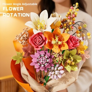 13121 Orchidée Éternelle <span class=keywords><strong>de</strong></span> Banquet d'Automne, Plante en <span class=keywords><strong>Pot</strong></span> en Plastique, Blocs <span class=keywords><strong>de</strong></span> Construction à Petites Particules pour Assemblage DIY, Jouet Transfrontalier - Product Image 3