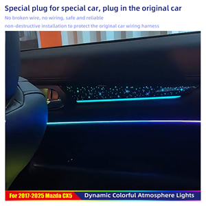 Kit de Iluminación Ambiental para Mazda <span class=keywords><strong>CX</strong></span>-<span class=keywords><strong>5</strong></span> 2017-2025, 4 Paneles de Puerta, Tiras LED de 256 Colores, Luces para Espacio de los Pies y Manijas, Iluminación <span class=keywords><strong>Interior</strong></span> para Auto - Product Image 6