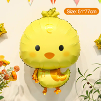 Accessoires de décoration de fête, ballons à l'hélium, thème animaux mignons, poulet, lion, dinosaure, ballon gonflable en forme de canard blanc