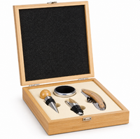 Ouvre-bouteille portable en bois naturel, coffret cadeau en bambou pour les amateurs de vin, idéal pour les pique-niques en plein air et les cadeaux de pendaison de crémaillère