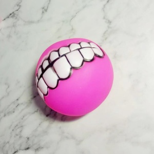 Bruxism Tooth <b>Ball</b> Interaction Dog Sound Colorful <b>Ball</b> Teeth Pattern <b>Squeezing</b> Sound Dog Chewing Toy <b>Ball</b> - Product Image 4
