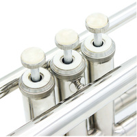 Wholesale Double Rod Support B-flat Trumpet - Silver-Plated Brass Western Wind Instrument for Beginner Adult Students