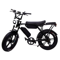 Vélo de montagne électrique E-MTB Fatbike avec moteur arrière sans balais, acier haute teneur en carbone, 750W, suspension avant, vélo de sport urbain 48V