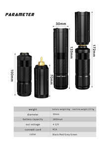 เครื่องสักโรตารี่ไร้สาย RCA แบบชาร์จไฟได้ พร้อมแบตเตอรี่คู่ ดิจิตอล สำหรับงานศิลปะบนร่างกาย ระดับมืออาชีพ - Product Image 6