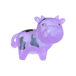 Balle anti-stress en TPR super douce et changeante de couleur en forme de vache, jouet à presser portable en maltose, cadeau créatif pour tous les âges, soulage le stress - Product Image 2