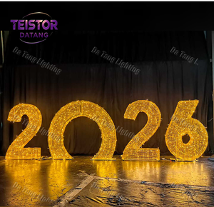 Lampes à lettres LED avec cadre métallique pour Noël, le Nouvel An, les festivals, l'entrée d'hôtel et la décoration d'événements festifs - Product Image 6