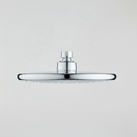 8 İnç Yuvarlak Modern 1 Modlu Minimalist Krom Cilalı Yüzeyli Yağmur Duş Başlığı, Duş Odası için Kolay Kurulumlu