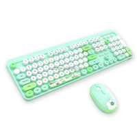 Factory Custom Logo Teclados Retro Computer Wireless Keyboard And Mouse Set