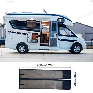Cortina para Puerta de Autocaravana Xinjun Yingxiang, 420DPA Teslin, Negra, Protector Solar Flexible, para Uso en Vehículos de Camping - Product Image 2