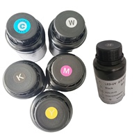 Tinta Eco Solvent UV Berkualitas Tinggi Baru Beric CMYKW XP600 TX800 I3200 Printhead 250ML untuk Toko Bahan Bangunan Printer UV