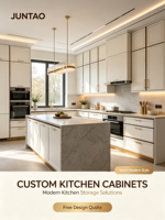 Lemari Dapur & Pintu Lemari Kayu Solid Oak Modern Buatan Khusus Kustomisasi Seluruh Rumah Lemari Dasar