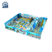 Équipement de terrain de jeu intérieur personnalisé Joyful pour enfants, thème spatial, labyrinthe commercial, grands toboggans, certifié CE, 50 personnes