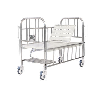 <span class=keywords><strong>Cuna</strong></span> Pediátrica de Acero Inoxidable, Manual, Portátil, Ajustable, con Soporte para Vía Intravenosa - Product Image 2