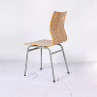 Chaises de bureau et d'étude ergonomiques en contreplaqué courbé de style chinois, écologiques, avec cadre en acier de 22 mm, pour la maison et le bureau, vente en gros