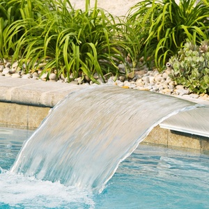 Belle <span class=keywords><strong>cascade</strong></span> fixée au mur <span class=keywords><strong>de</strong></span> piscine d'acier inoxydable <span class=keywords><strong>de</strong></span> jour et <span class=keywords><strong>de</strong></span> nuit avec des lumières <span class=keywords><strong>de</strong></span> LED - Product Image 3