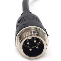 Câble d'extension vidéo pour systèmes de vidéosurveillance, DVR mobile, caméra de voiture, 5m, connecteur aviation 4 broches M12, étanche IP68, cuivre