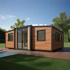 20ft 40ft Folding Expandable Container House 3 Bedroom Prefabrication Folding Tiny House Modular Home Expandable Container House