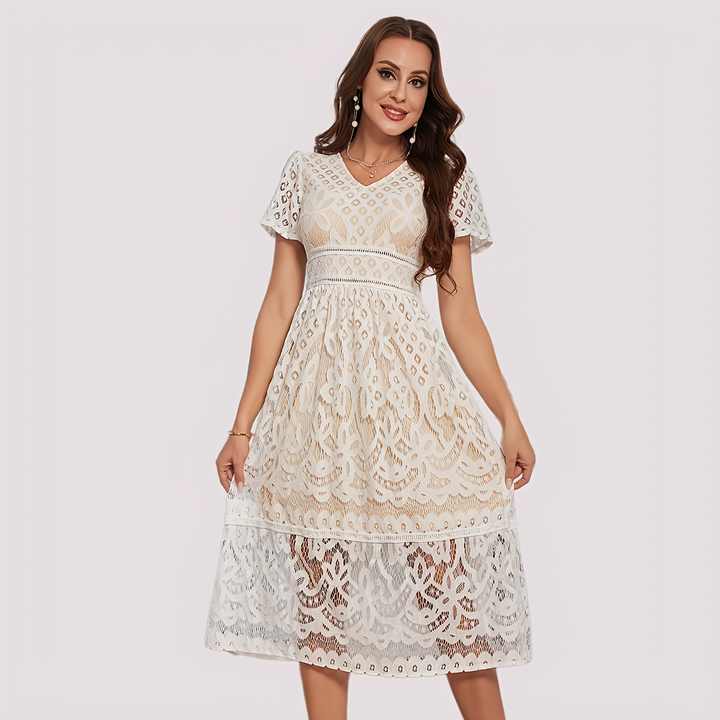 French Dress Summer New Temperament Waist Mid-length Dress Thin High-end Black and White Splicing Casual Skirt Fashion Comfort