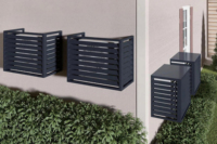 Cubierta de Aire Acondicionado de Aluminio para Exteriores, Flexible, Ahorradora de Energía, de Tamaño Personalizado, para Bomba de Calor, Montada en la Pared, Diseño Gráfico Duradero