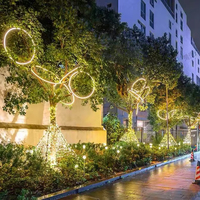 Baumlichter RGBW Rad-Design IP65 Wasserdicht Außenbereich Landschaftsbeleuchtung zum Aufhängen für Garten Feiertage Straße Kreis LED-Beleuchtung
