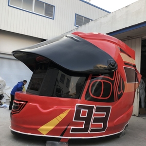 Scultura Gigante a Forma di Casco per Caffetteria in FRP, Chiosco Mobile Personalizzato per <span class=keywords><strong>Ristorante</strong></span> all'Aperto, Postazione di Check-In - Product Image 3