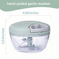Accessoires de cuisine, mixeur à légumes portable en plastique PP, détachable, pour table, lames en acier inoxydable, compatible lave-vaisselle