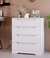 Offre Spéciale simple blanc 4 tiroirs armoire chambre commode design bois commode pour chambre large commode