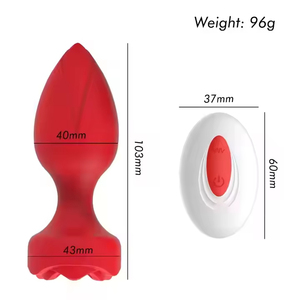 Wholesale Butt Plug Rose Shape <b>Wireless</b> Rose Anal Plug <b>Vibrator</b> <b>Wireless</b> Anal <b>Vibrator</b> - Product Image 2