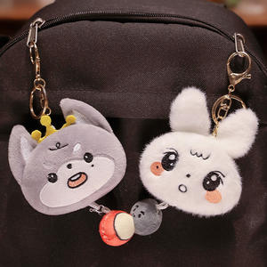 Новый Kpop случайный детский на заказ 10 см плюшевый брелок с кроликом кулон фигурка для автомобильной сумки или ключница - Product Image 5