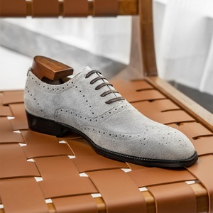 Nuevos Zapatos de Negocios para Hombre Hechos a Mano con Punta Cuadrada, Impermeables, Transpirables, Antideslizantes, de Piel Vacuna con Cordones, Estilo Mate, para Primavera y Otoño - Product Image 6